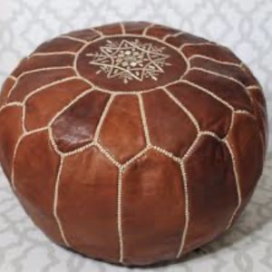 Leather Pouf