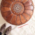 Leather Pouf